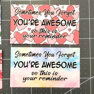 You're Awesome Reminder Cards 24 Each or Sample Pack of 2 Each